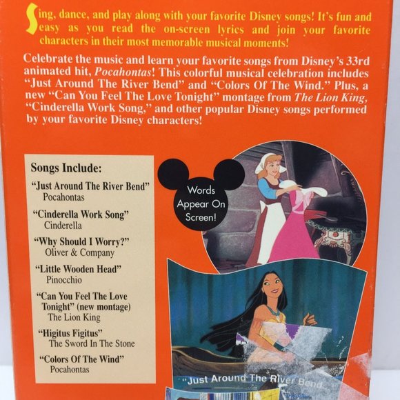 Vintage Set 6 Disney's Sing Along Songs VHS Be Guest Bare Necessities Christmas - Picture 12 of 14
